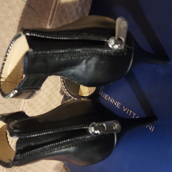 Adrienne Vittadini size 7 1/2  black bling heels - Picture 5 of 11